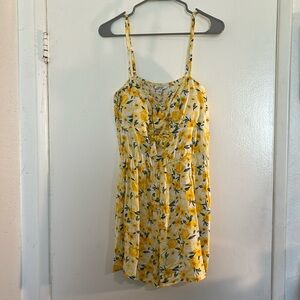 Yellow Floral Shorts Jumper